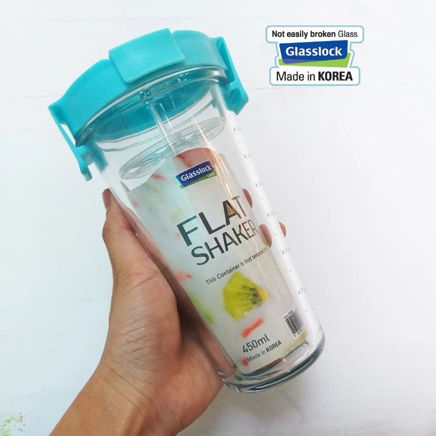 Ly thủy tinh có nắp Glasslock 450ml có chia vạch PC318S - Larva Store