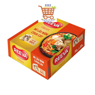 Mì lẩu nấm chua cay reeva - ăn chay được - 85g/gói - thùng 30 gói