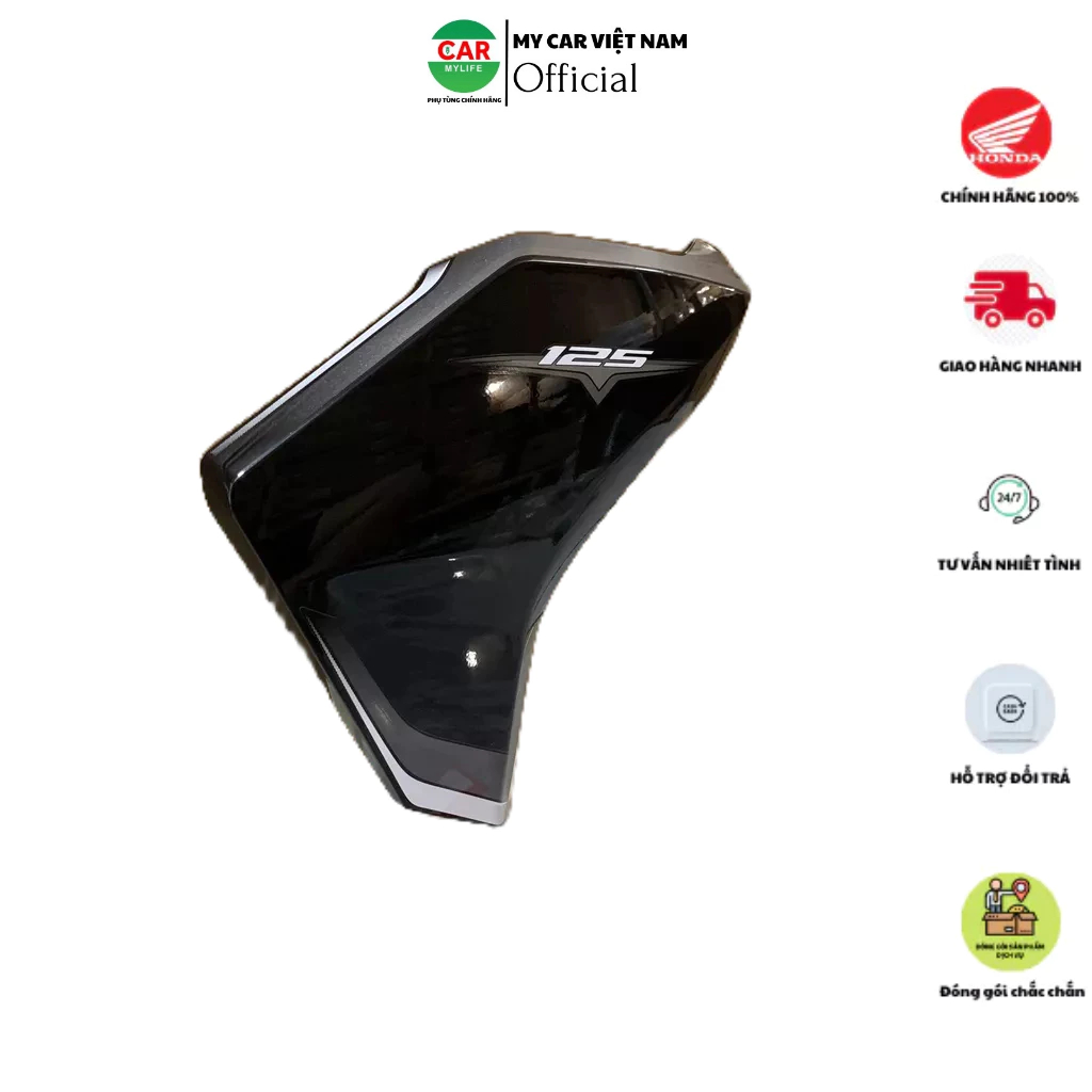 Cánh yếm bên phải - bửng yếm HONDA AIR BALDE 125 năm 2015-2016 màu Đen xám. *NHA62M* 64500K66V00ZC