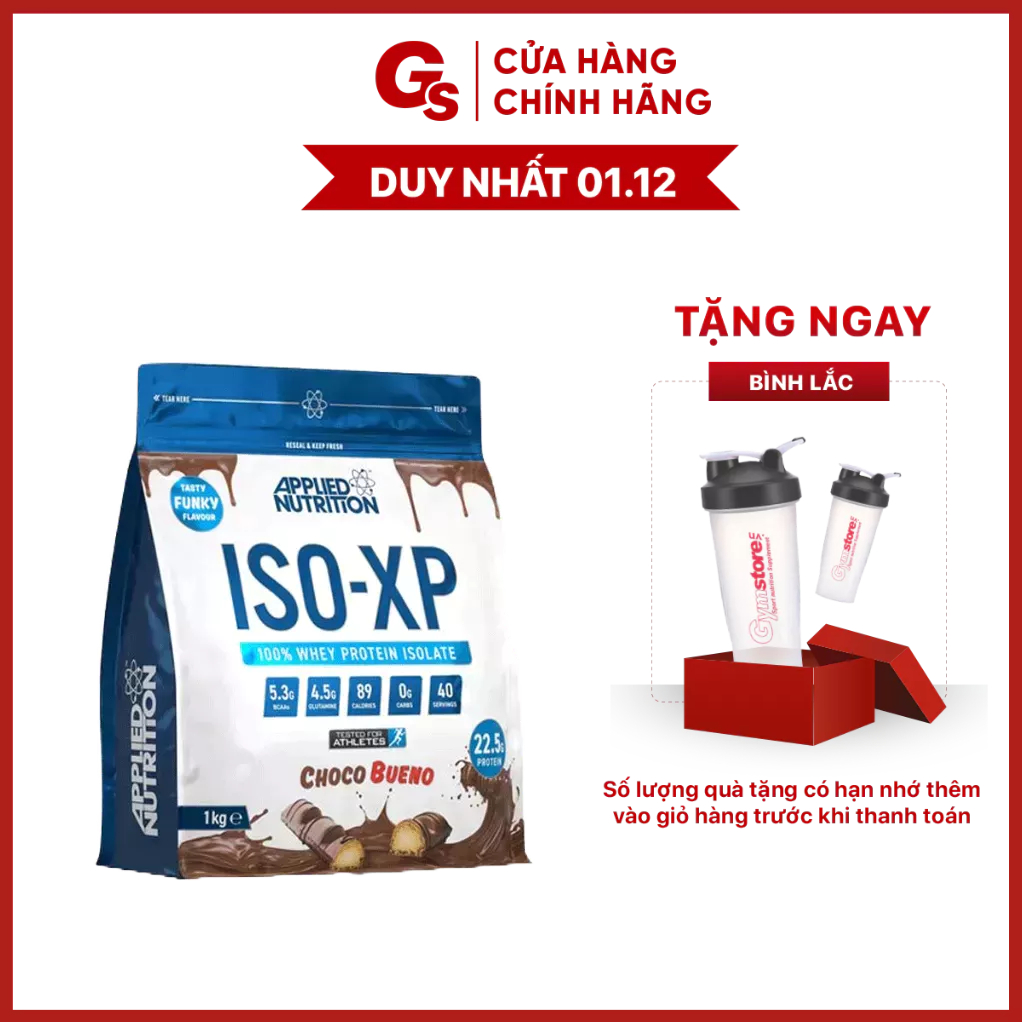 Sữa tăng cơ bắp Applied ISO XP Whey Protein Isolate nhập khẩu Anh - Gymstore