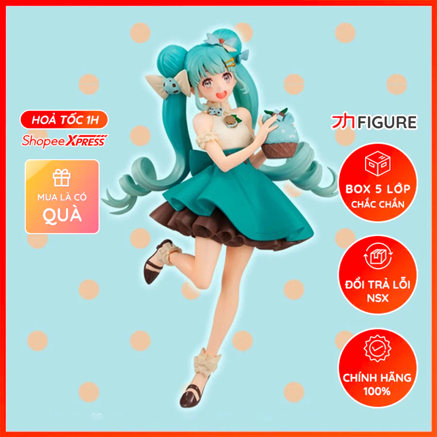 Mô Hình Hatsune Miku, Piapro Characters, Choco Mint Ver. & Pearl Ver., Sweet Sweets - (FuRyu) Figure