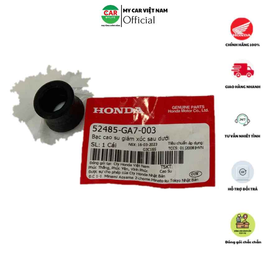 Bạc cao su giảm xóc sau dưới. Mã SP 52485GA7003