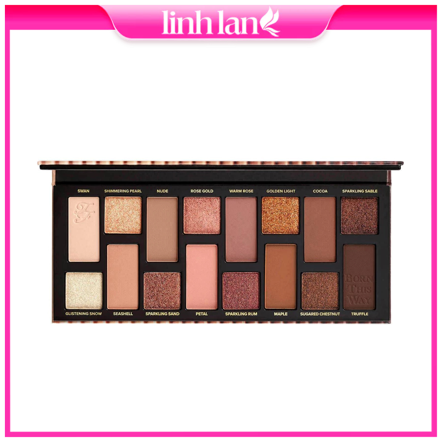Bảng phấn mắt TooFaced Born This Way The Natural Nudes 16 ô cấp ẩm nhẹ giúp phấn trở nên mịn màng linhlanshop