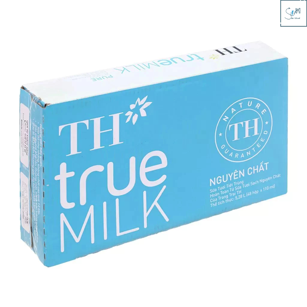 Thùng 48 hộp sữa tươi tiệt trùng nguyên chất không đường TH true MILK