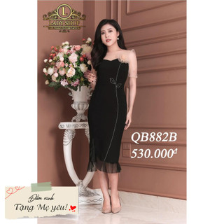 Váy đầm trung niên cúp ngực thời trang Ladyshop cao cấp QB882