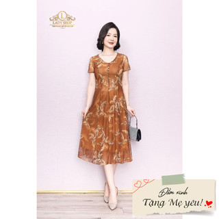 Đầm trung niên thun lưới cao cấp Ladyshop T182