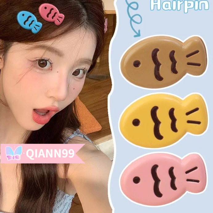 🌱Dễ Thương Kẹp Tóc Hình Cá Nhỏ Dày Dặn Màu Kẹo Ngọt Phong Cách Nhật Bản Và Hàn Quốc Dễ Phối Đồ
