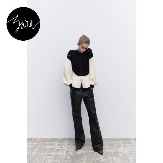 Order áo len xuất dư ZARA của nữ Áo len dệt kim kèm dây buộc
