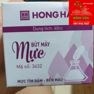 Mực bơm bút máy tím đậm hồng hà