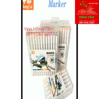 Bút Dạ Màu 2 Đầu [ 𝐒𝐈𝐄̂𝐔 𝐇𝐎𝐓 ] Được Kí Hiệu Màu, Màu Sắc Tươi Sáng, Tô Vẽ Siêu Đẹp