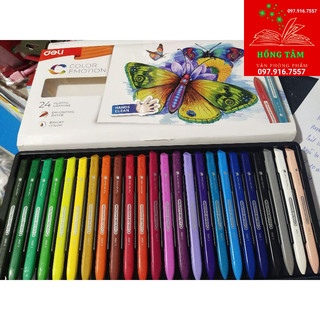 Sáp màu hữu cơ DELI 20010-  18 màu tươi sáng siêu dài