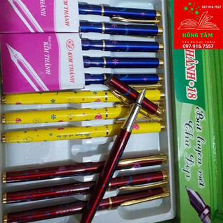 Sét 12 bút máy Kim Thành 18. Tặng kèm 2 vỉ mực