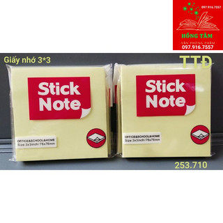 Giấy nhớ 3*3 màu vàng(giấy note wintex)