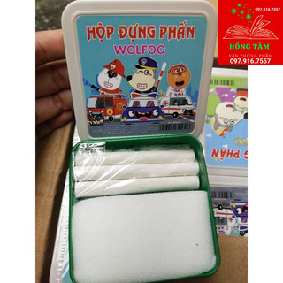 Hộp đựng phấn HD kèm phấn và bông lau,bền chắc