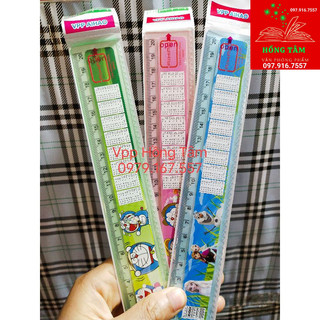 Thước kẻ 20cm ngộ nghĩnh kèm bảng cửu chương