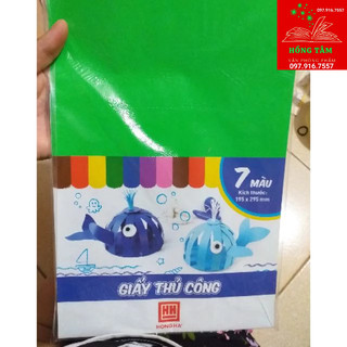 Giấy thủ công hồng hà 7 màu