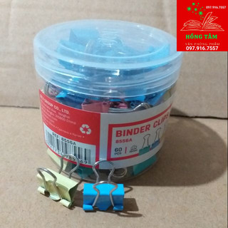 Hộp 60c Kẹp bướm kẹp màu 15mm Deli 8556
