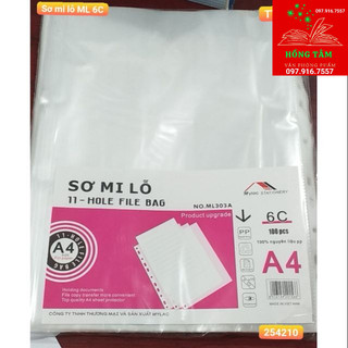 Sơ mi lỗ đựng tài liệu dày 6C
