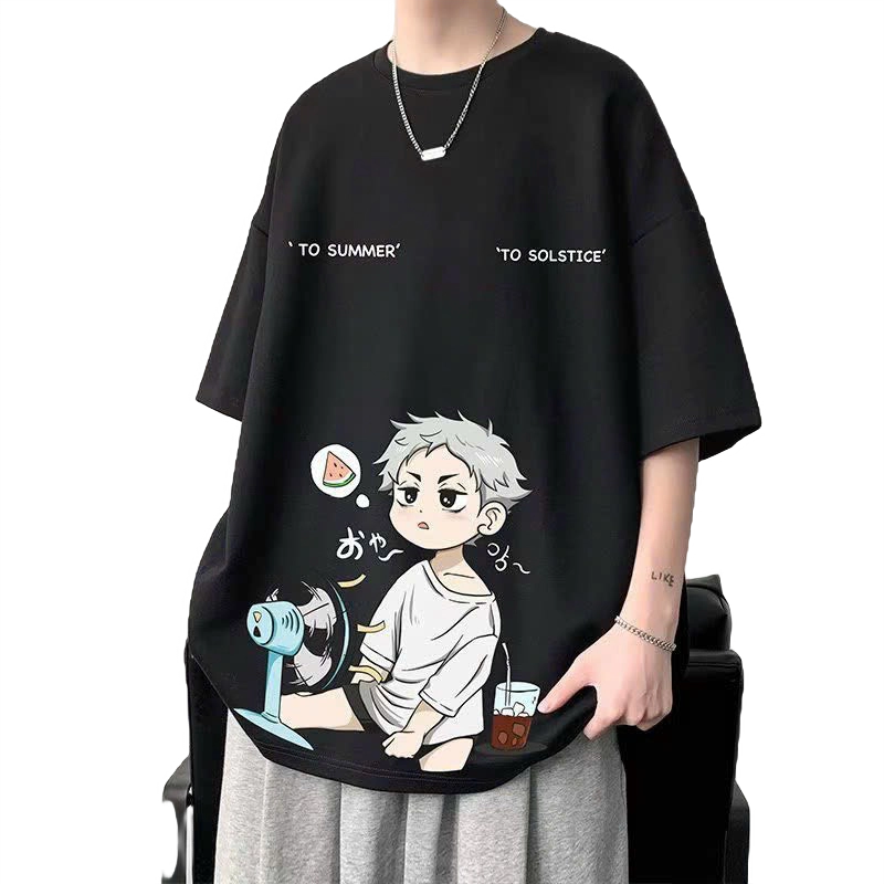 Áo Thun CẬU BÉ NGỒI QUẠT MÁY Nam Nữ Ulzzang Unisex Form Rộng Tay Lỡ trending xu hướng Fashion
