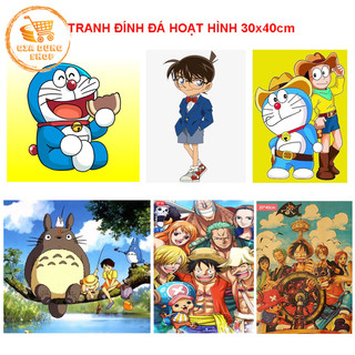 Tranh Về Phim Hoạt Hình - Tranh Đính Đá 5D Tự Hoàn Thành Kích Thước 40x30cm - Tranh Gắn Đá DIY