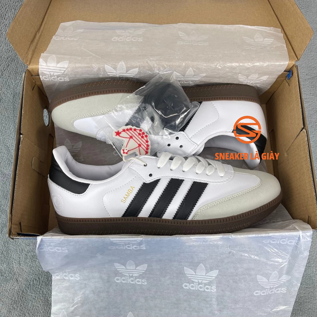 Giày Adidas Samba Vegan FW2427 White Black Gum - High Quality FULLBOX