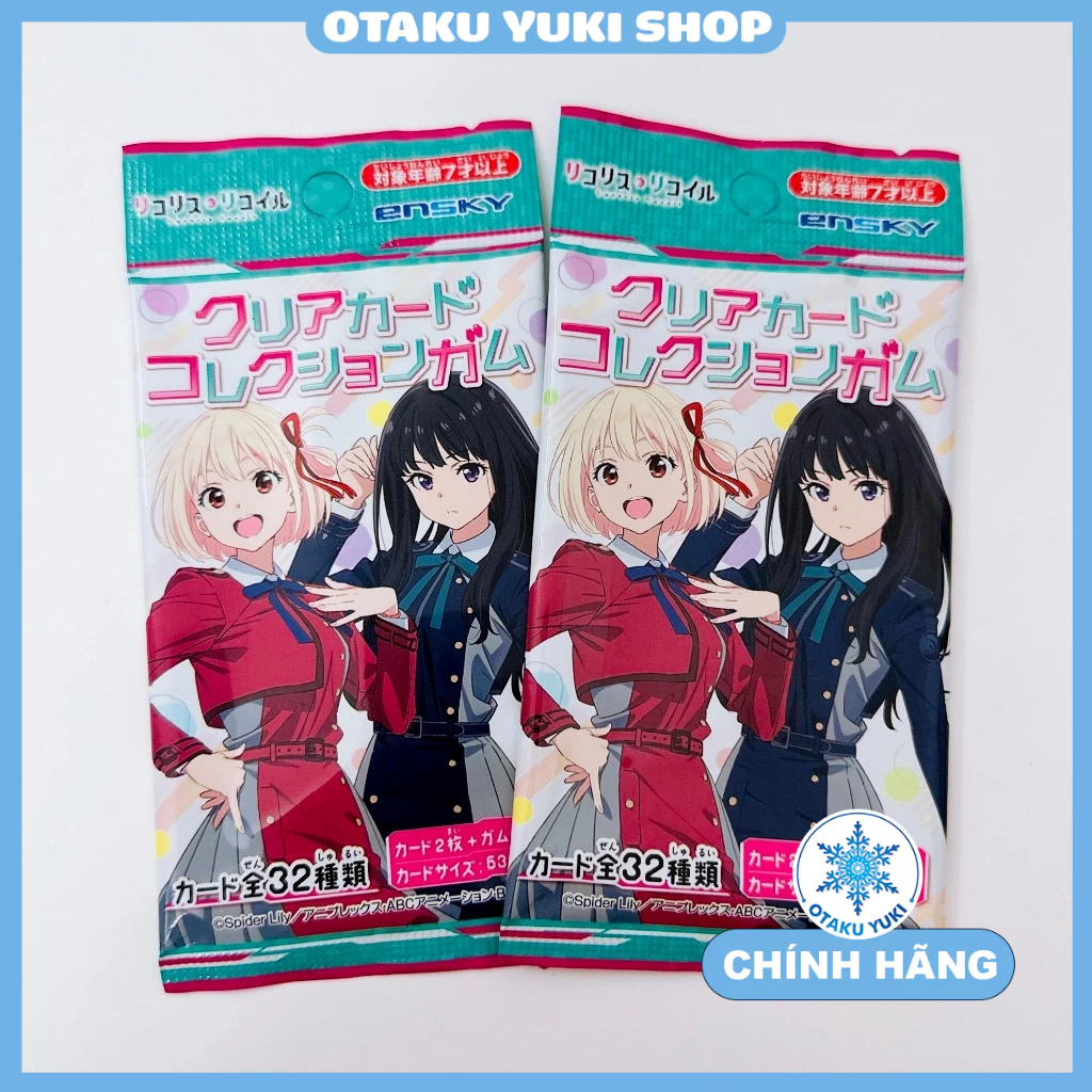 Gói Thẻ Nhân Phẩm Pack Card Lycoris Recoil Clear Card Gum