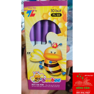 Hộp 10 cây Bút dạ kim beebee, bút lông kim con ong FL04