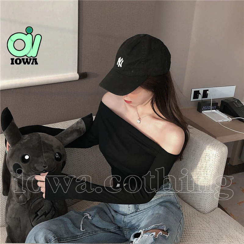 Áo Thun TAY DÀI TRỄ VAI DÁNG DÀI Chất Thun Gân Trơn DD155, Áo Thun Kiểu Trơn Ôm Gọn Hở Vai Nữ IOWA | BigBuy360 - bigbuy360.vn