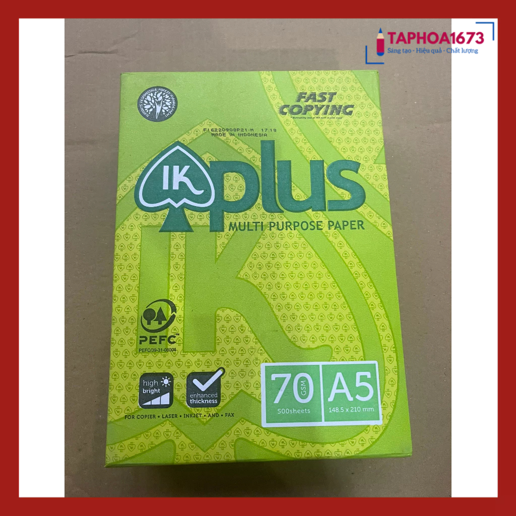 Giấy In A5 PLUS 70 GSM 500 Tờ