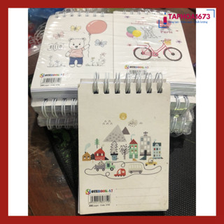  SET 10 Quyển Sổ Lò Xo A7 Hải Tiến 200 Trang Kẻ Ngang 