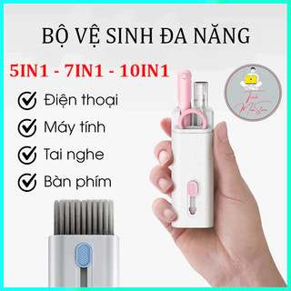 Bộ Dụng Cụ Vệ Sinh Laptop , Máy Tính , Tai Nghe Airpod , Bàn Phím  Đa Năng 7 in 1 , 10 in 1 Nhỏ Gọn Trinhmacstore