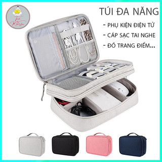 Túi Đựng Phụ Kiện Điện Tử, Bộ Sạc Macbook Laptop Chống Sốc Chống Nước, Đựng Pin Dự Phòng, Chuột Cáp Sạc, Đồ Trang Điểm