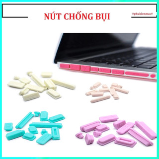 Bộ Nút Chống Bụi Silicon 5 Nút, 9 Nút, 12 Nút Cho Laptop/Macbook Đủ Màu