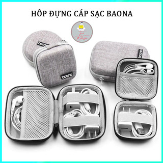 Hộp đựng cáp sạc điện thoại tai nghe thẻ nhớ phụ kiện điện tử phom cứng Baona