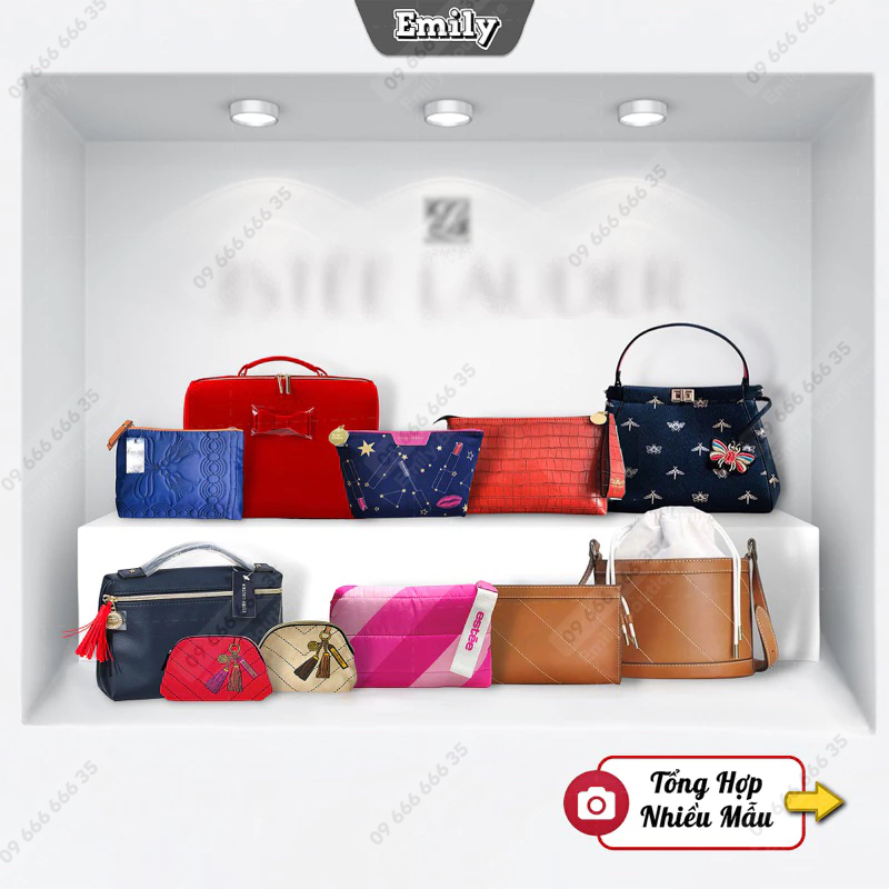 Túi Ví Es.tee Lau.der đựng mỹ phẩm hàng auth tặng tách gift set