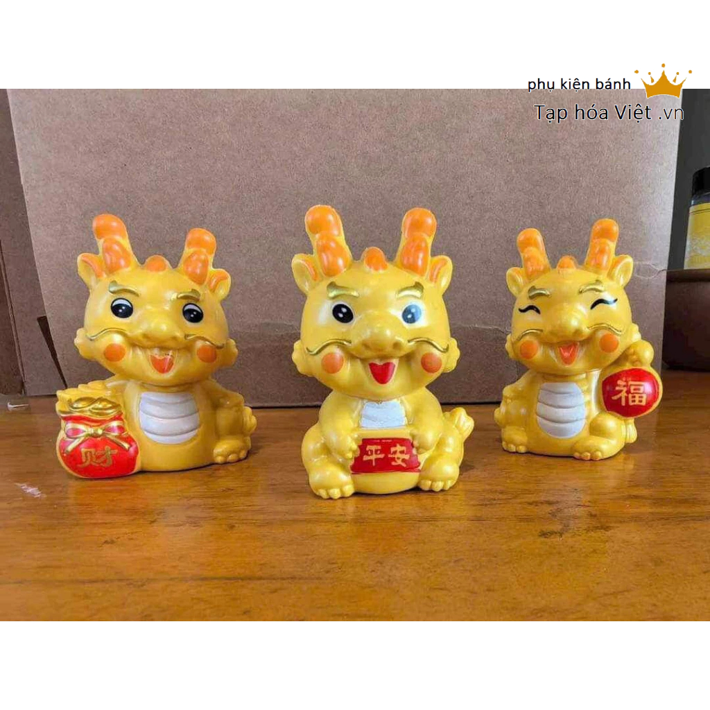 Rồng trang trí năm mới, rồng vàng trang trí tháp oản, rồng nhựa trang trí bánh sinh nhật