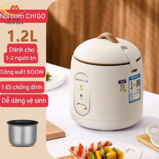 Nồi cơm điện Chigo dung tích 1,2L lấu cơm hấp cháo đa năng