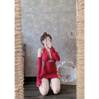 Lyn-đầm body khoen châu có mút hình thật