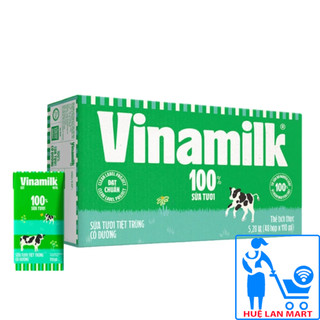 [CHÍNH HÃNG] Sữa Tươi Tiệt Trùng Vinamilk 100% Có Đường Thùng 48 Hộp X 110ml