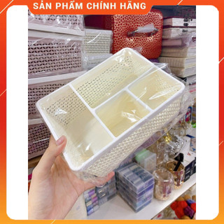 Hộp và rổ đựng dụng cụ làm nail nhựa dẻo abs chia 4 ngăn tiện lợi rộng rãi
