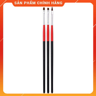 Bộ cọ bản cọ vẽ 3 cây, 3 cây 3 kiểu đầu cọ dễ vẽ bột , gel làm nail