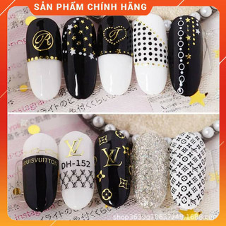 Sticker 3d trang trí móng nail đẹp. Sticker chữ lv hình đẹp họa tiết sang trọng có nhiều kiểu mẫu trang trí khác nhau