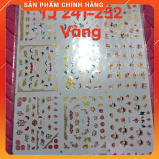 Hình dán sticker 3d noel thần tài, tết 2019 trang trí móng nail bảng to nhiều mẫu hoa hình đẹp xinh.