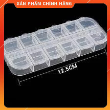 Khay nhựa đựng đá phụ kiện trang trí móng 12 ô.