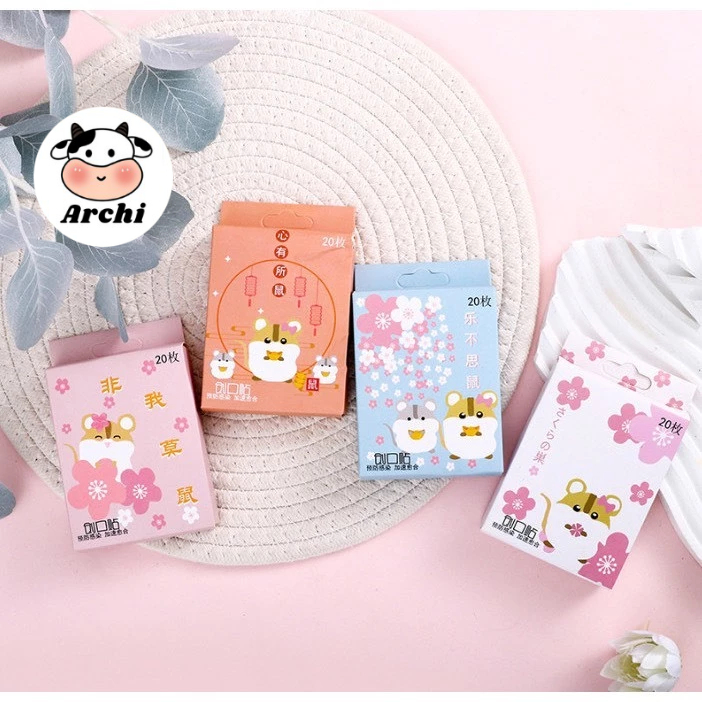 Hộp 20 băng dán cá nhân Urgo họa tiết dễ thương