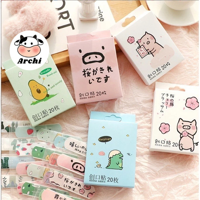 Hộp 20 băng dán cá nhân Urgo họa tiết dễ thương