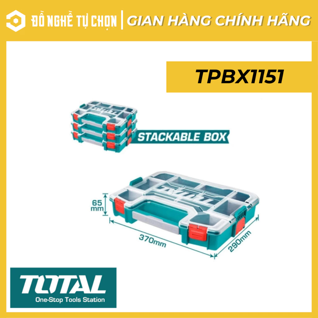 Hộp nhựa đựng linh kiện 15 inch Total - TPBX1151 - CHÍNH HÃNG CHẤT LƯỢNG