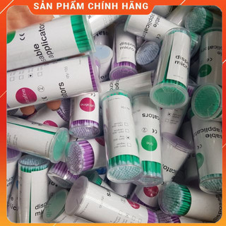 Hộp bông tăm chuyên dụng loại siêu tốt dùng trong tháo mi que tăm nhựa thân thiện đầu bong nhỏ giúp tiết kiệm.