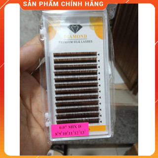 Mi nối khay màu nâu nhiều mix size..các độ cong c, cc, d mi chất liệu tóc hàn đẹp
