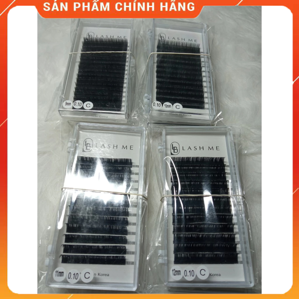 Mi khay  12 line độ cong C đủ độ dài , độ dày chất liệu mi đẹp tiêu chuẩn xuất khẩu